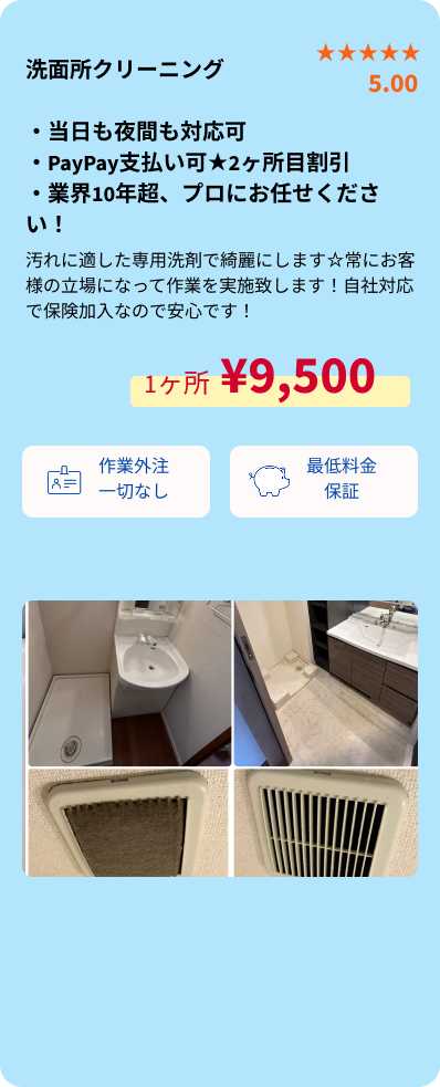 洗面所クリーニング概要・SP用
